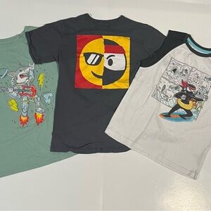 Three Sleeve Tees with Playful Graphics